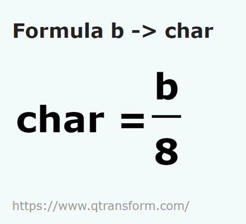 formula Biti in Caractere - b in char