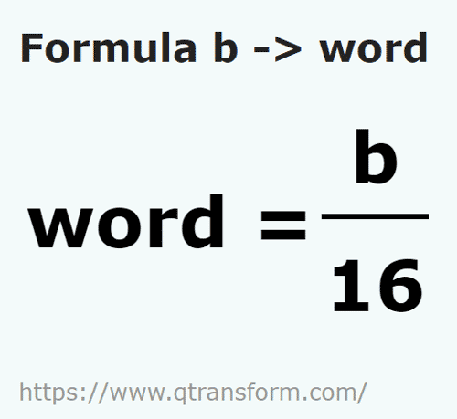 vzorec Bitů na Slova - b na word