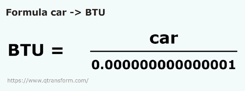 formule Kwadrateren naar BTU - car naar BTU