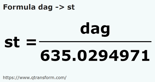 formula Decagrame in Stone - dag in st