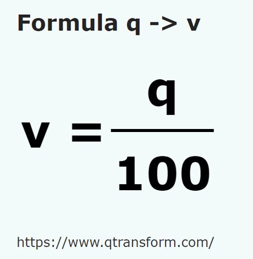 formula Kwintale na Wagon - q na v