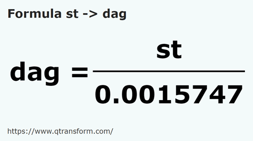 formula Batuu kepada Dekagram - st kepada dag