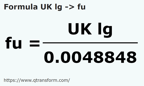 formula Leguas britanicas a Sogas - UK lg a fu