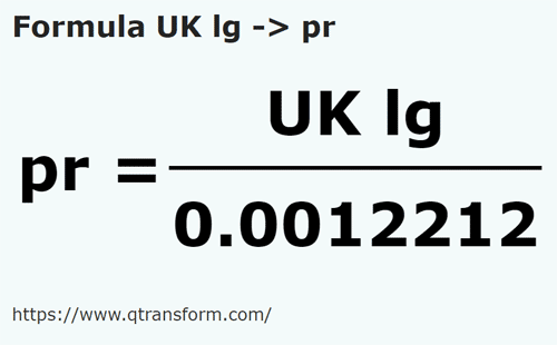 formula Leguas britanicas a Palos - UK lg a pr