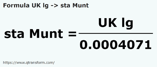 formula Leguas britanicas a Stânjenes (Muntenia) - UK lg a sta Munt