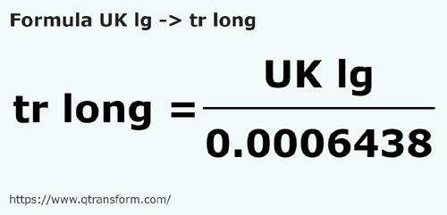 formula Liga UK kepada Kayu pengukur panjang - UK lg kepada tr long