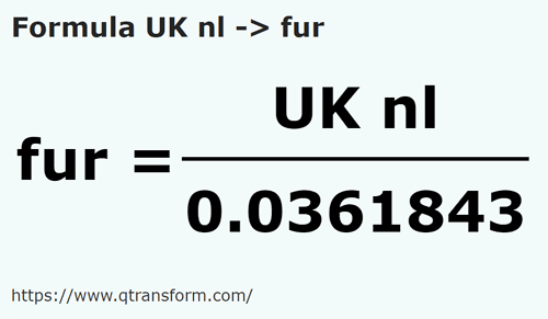 formula Британская морская лига в фарлонги - UK nl в fur
