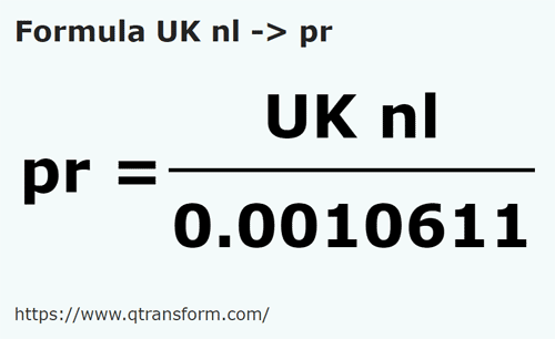 vzorec Britská námořní legua na Pól - UK nl na pr
