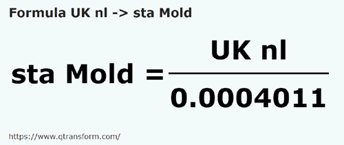 umrechnungsformel UK seeleuge in Stânjene (Moldova) - UK nl in sta Mold