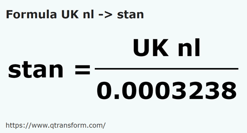 umrechnungsformel UK seeleuge in Stânjeni - UK nl in stan
