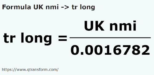 keplet Britt tengeri mérföld ba Hosszú mérőnád - UK nmi ba tr long