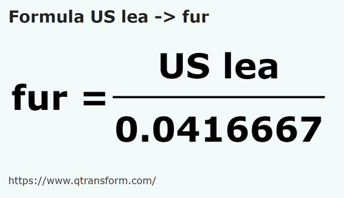 formula Ли́га США в фарлонги - US lea в fur