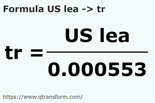 formula US leagues to Reeds - US lea to tr