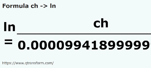 formula Catene in Linee - ch in ln