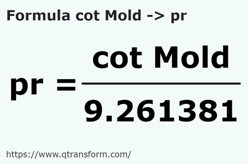 formula Codos (Moldova) a Palos - cot Mold a pr