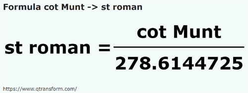 formule El (Muntenië) naar Romeinse stadia - cot Munt naar st roman