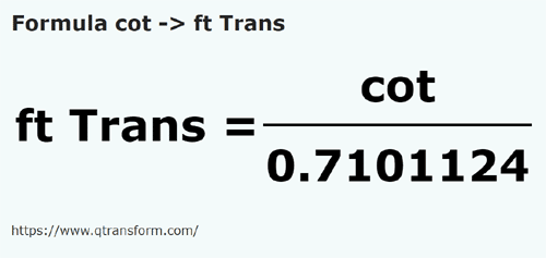 formula Cubito in Piedi (Transilvania) - cot in ft Trans