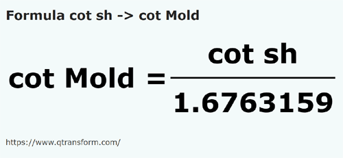 formula Короткий локоть в локоть (Молдова - cot sh в cot Mold