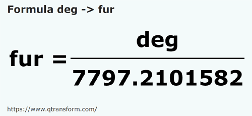 umrechnungsformel Finger in Stadioane - deg in fur