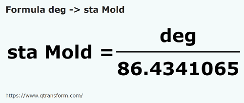 formula Dedos a Stânjenes (Moldova) - deg a sta Mold
