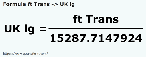 formula Pés (Transilvânia) em Léguas imperials - ft Trans em UK lg