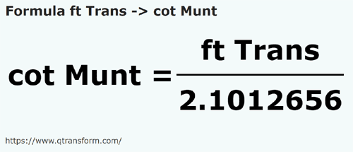 formula Piedi (Transilvania) in Cubito (Muntenia) - ft Trans in cot Munt