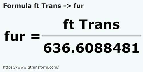 formula фут (рансильвания) в фарлонги - ft Trans в fur