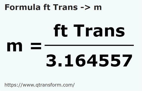 formule Been (Transsylvanië) naar Meter - ft Trans naar m