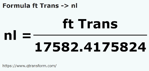 formula Kaki (Transylvania) kepada Liga nautika - ft Trans kepada nl