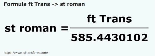 formule Been (Transsylvanië) naar Romeinse stadia - ft Trans naar st roman