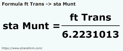 formula Feet (Transilvania) to Fathoms (Muntenia) - ft Trans to sta Munt