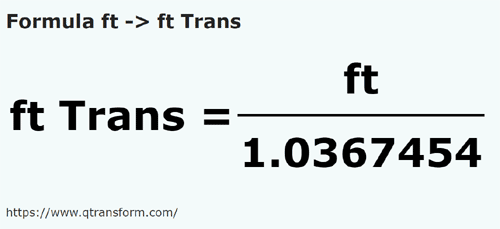 formula фут в фут (рансильвания) - ft в ft Trans