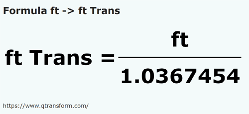 formula Pés em Pés (Transilvânia) - ft em ft Trans