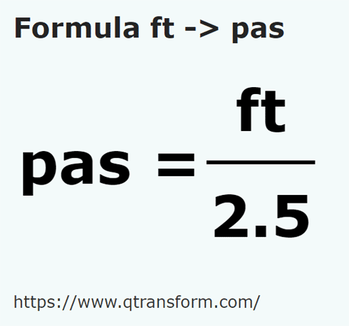 formule Voeten naar Stappen - ft naar pas