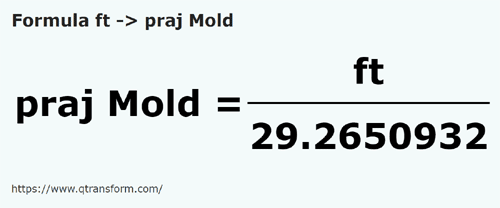 formula Kaki kepada Tiang (Moldavia) - ft kepada praj Mold