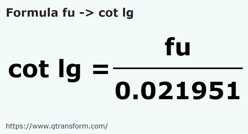 formula Ropes to Long cubits - fu to cot lg