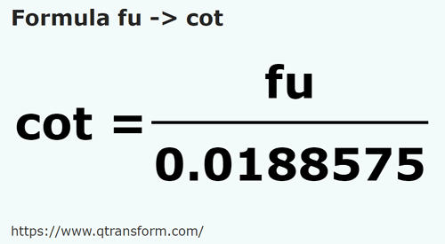 formula Ropes to Cubits - fu to cot