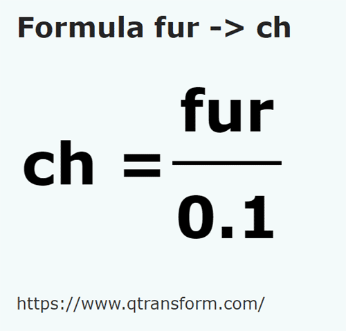 formula фарлонги в цепь - fur в ch