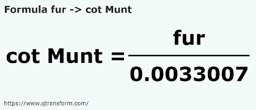 formula фарлонги в локоть (Гора) - fur в cot Munt