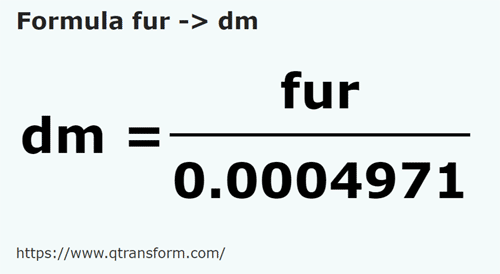 formule Stades en Décimètres - fur en dm