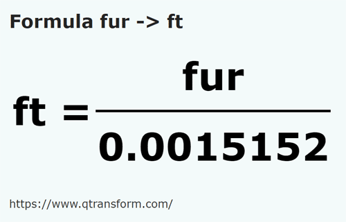 formula фарлонги в фут - fur в ft