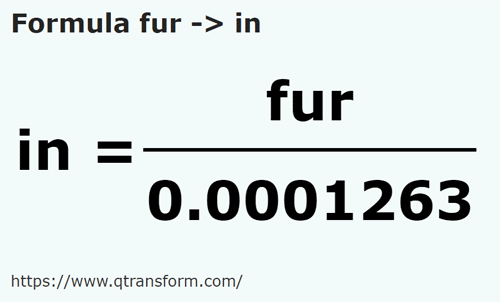 formula фарлонги в дюйм - fur в in