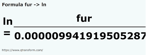 formula Furlong in Linee - fur in ln