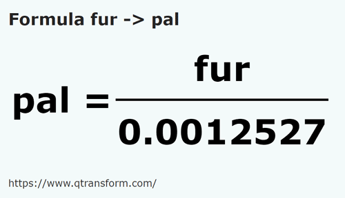 formula Stadium kepada Jengkal - fur kepada pal