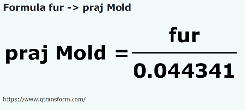 formule Furlong naar Prajini (Moldova) - fur naar praj Mold