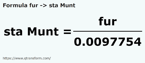 formula Furlongs a Stânjenes (Muntenia) - fur a sta Munt
