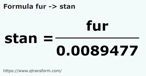 formula Furlong na Stânjeny - fur na stan
