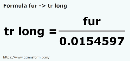 formula фарлонги в Длинная трость - fur в tr long