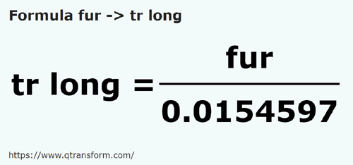 formula Furlongs a Caña larga - fur a tr long