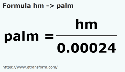 keplet Hektométer ba Tenyér - hm ba palm